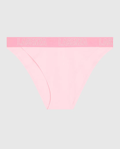 High Leg Cheeky Panty with Logo in Pink