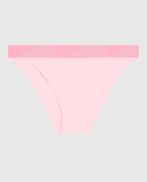 High Leg Cheeky Panty with Logo in Pink