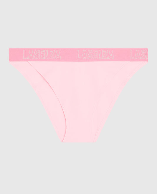 High Leg Cheeky Panty with Logo in Pink