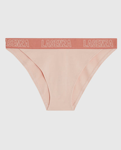 High Leg Cheeky Logo Panty in Peaceful Peach
