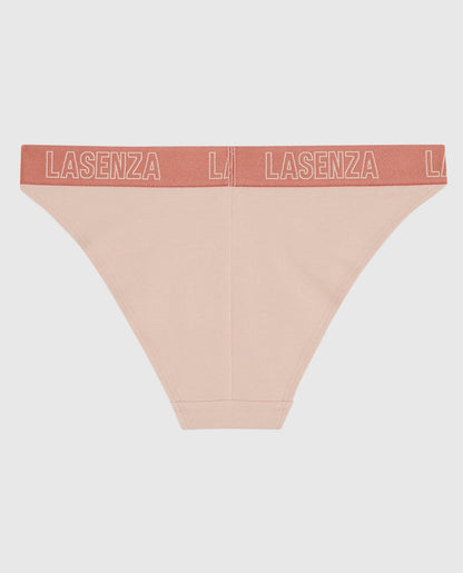High Leg Cheeky Logo Panty in Peaceful Peach