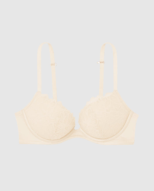 Push Up Bra with Lace Overlay