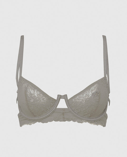 Unlined Balconette Lace Bra with Allover Lace