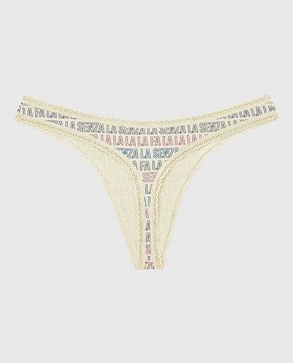 Remix Cotton Thong Panty