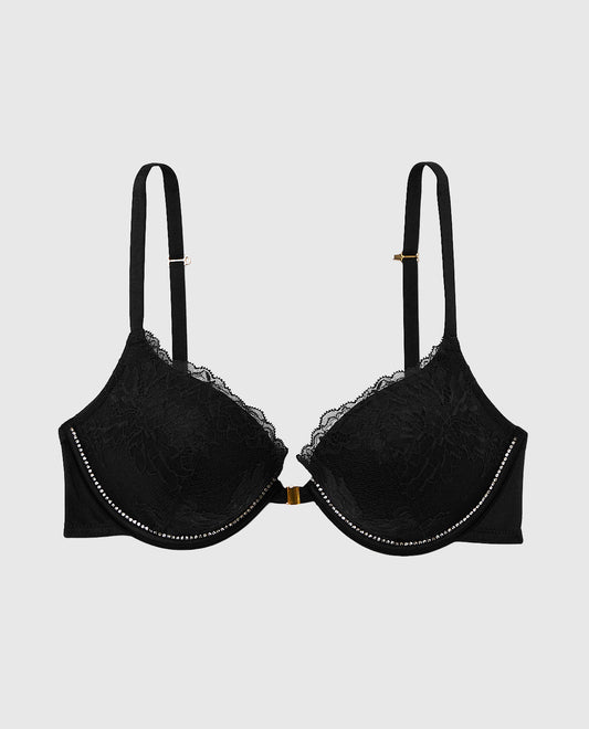 Up 2 Cup Push Up Bra with Allover Lace