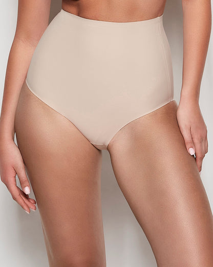 High Waist Smoothing Brief in Rosetan