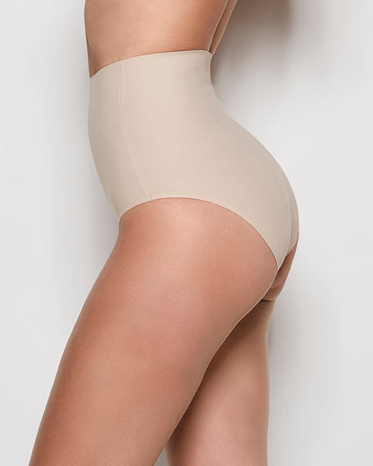High Waist Smoothing Brief in Rosetan