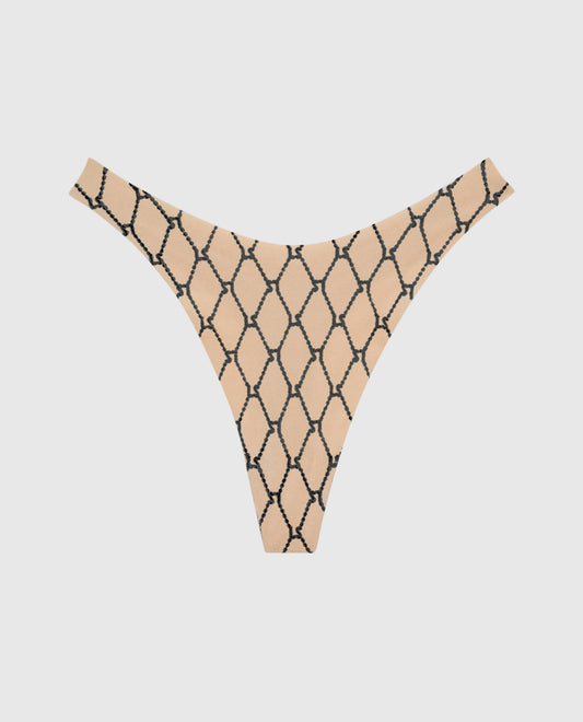 No Show Invisible High Leg Thong Panty