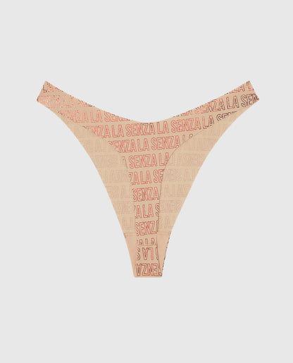 No Show Invisible High Leg Thong Panty