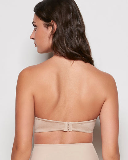 Strapless Push Up Bra in Rosetan