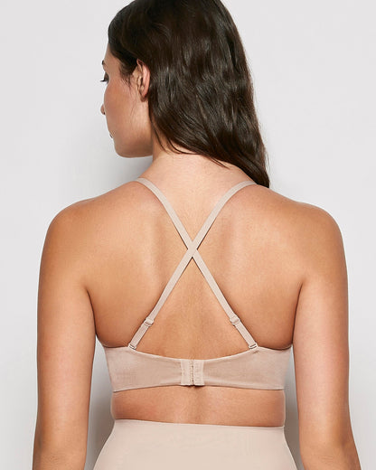 Strapless Push Up Bra in Rosetan