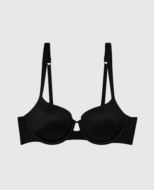 Lightly Lined Balconette Bra in Black