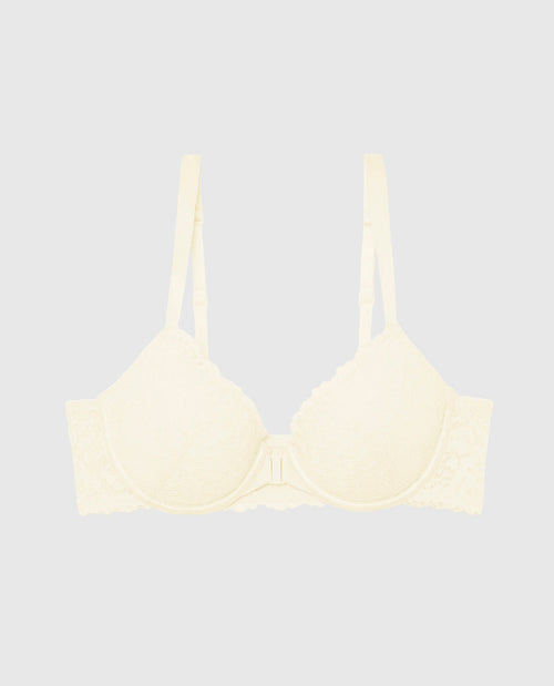 Lightly Lined Full Coverage Bra with Allover Lace