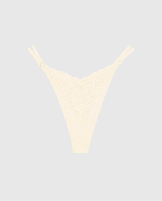 Lace High Leg Thong Panty