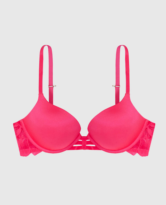 Up 2 Cup Push Up Bra with Lace Wing