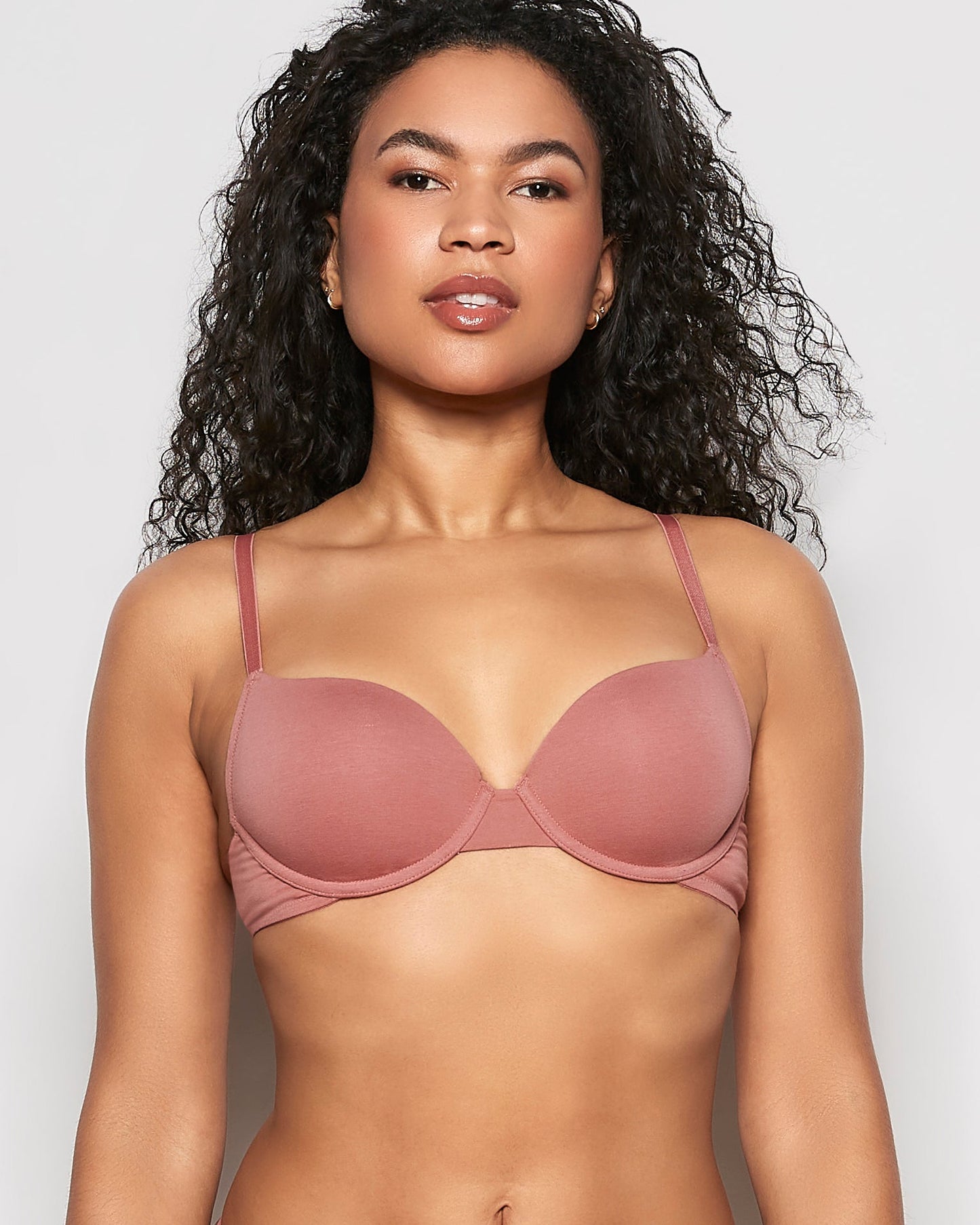 Lightly Lined Demi Bra in Rosy Blush