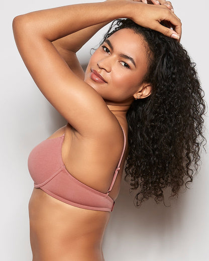 Lightly Lined Demi Bra in Rosy Blush
