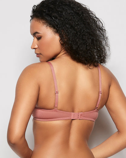 Lightly Lined Demi Bra in Rosy Blush