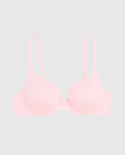 Smooth Lightly Lined Demi Bra in Pink-A-Boo