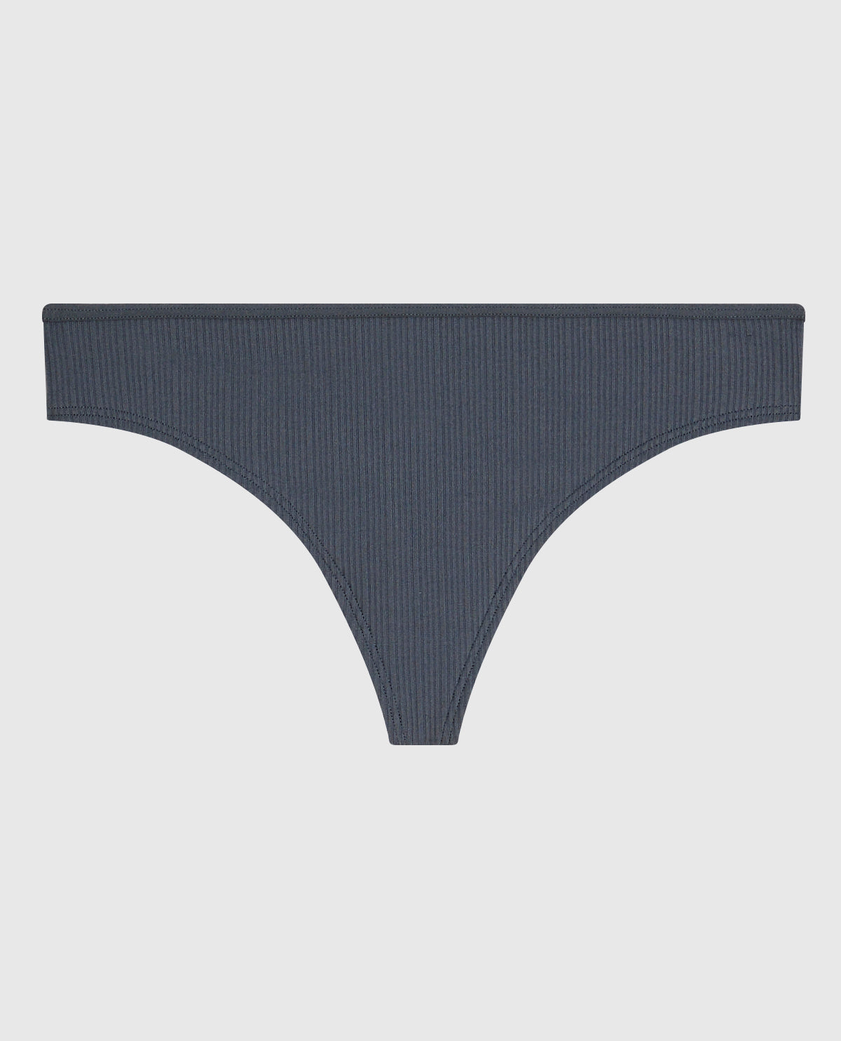 Ribbed Thong Panty in Stormy Weather