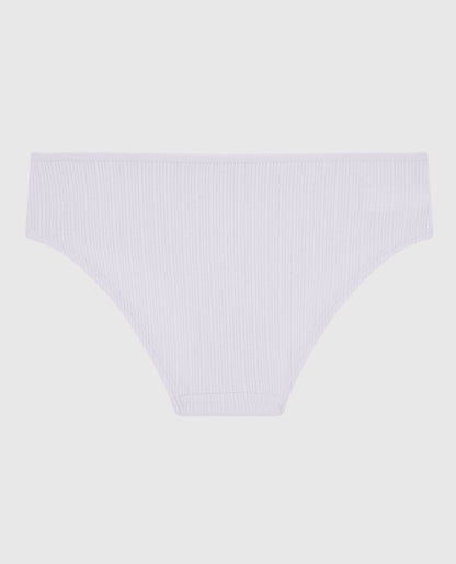 Ribbed Hipster Panty in Lavender Cake