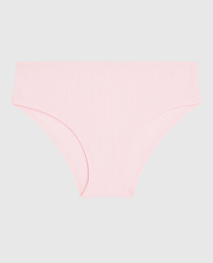Ribbed Hipster Panty in Pink-A-Boo
