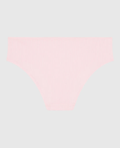 Ribbed Hipster Panty in Pink-A-Boo