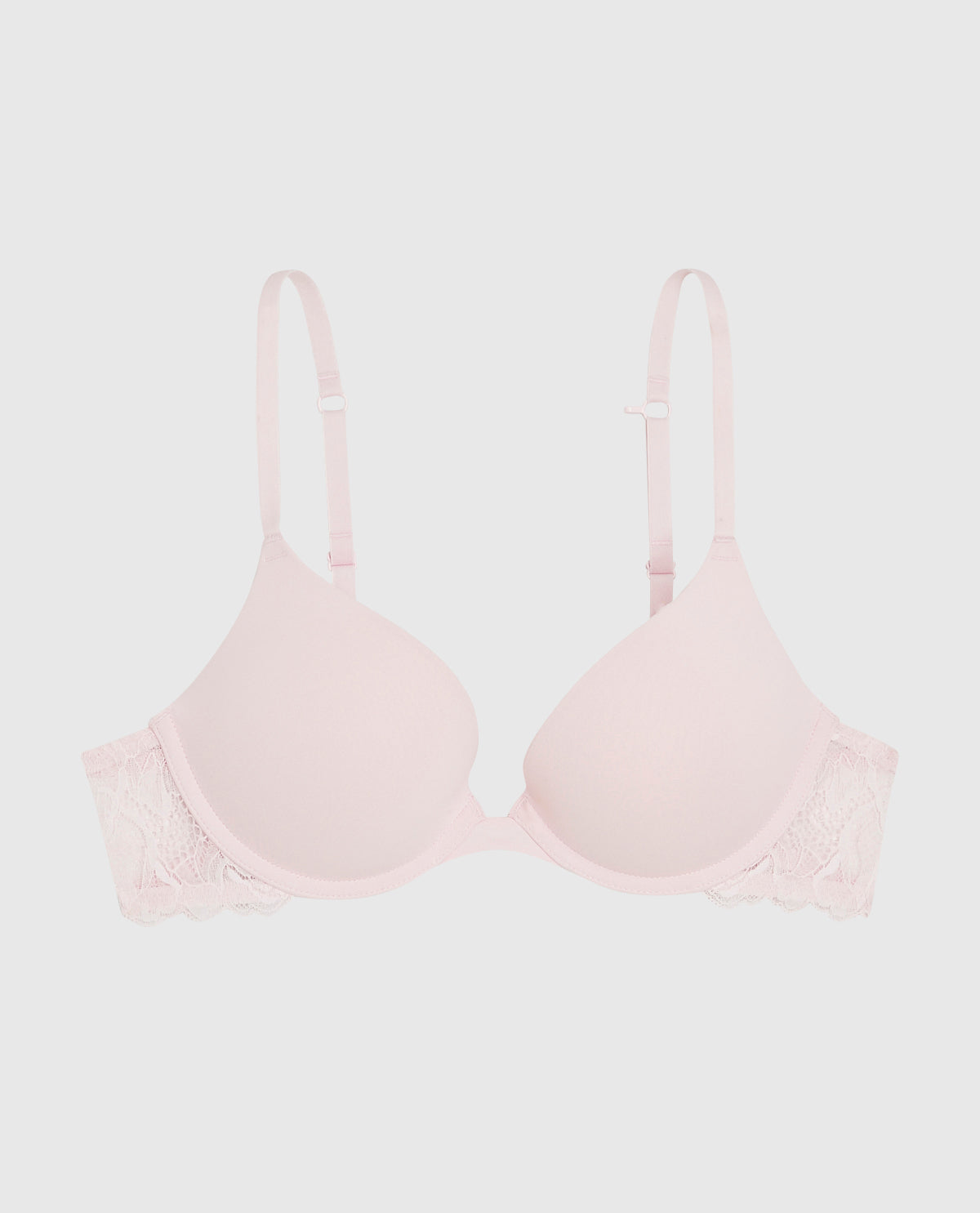 Push Up Bra with Lace Wing in Pink-A-Boo