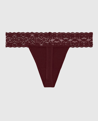 Thong Panty with Lace Trim