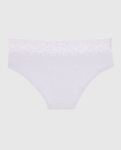 Hipster Panty with Lace in Lavender Cake