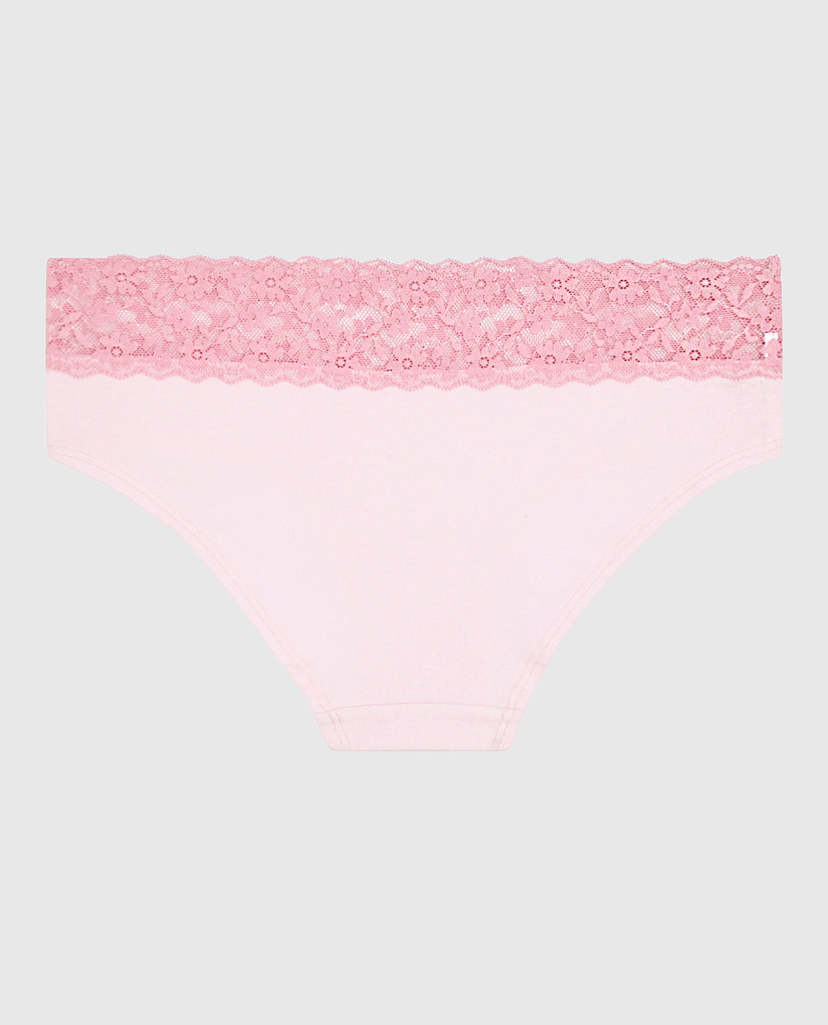 Hipster Panty with Lace Trim in Pink