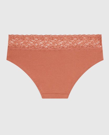 Hipster Panty with Lace in Rosy Blush
