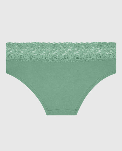 Hipster Panty with Lace in Wintermint