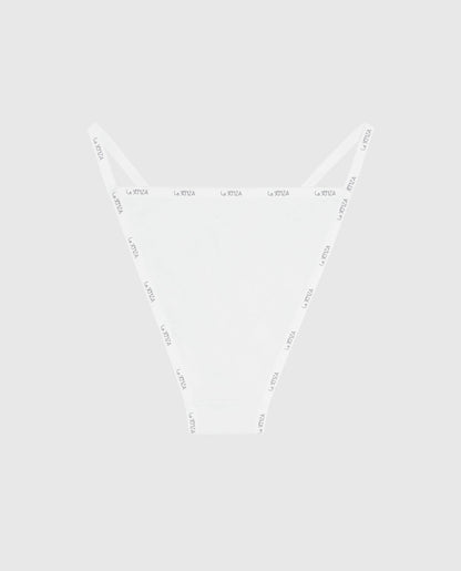Cheeky Panty with Logo Trim in Ivory