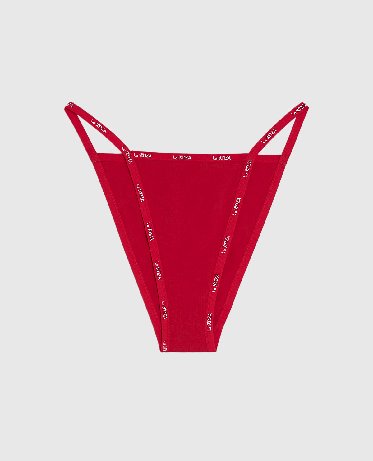 Cheeky Panty with Logo Trim in Cosmo Red