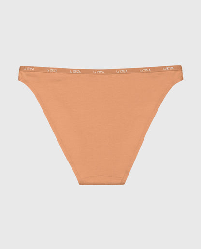Bikini Panty with Logo Trim in Cork