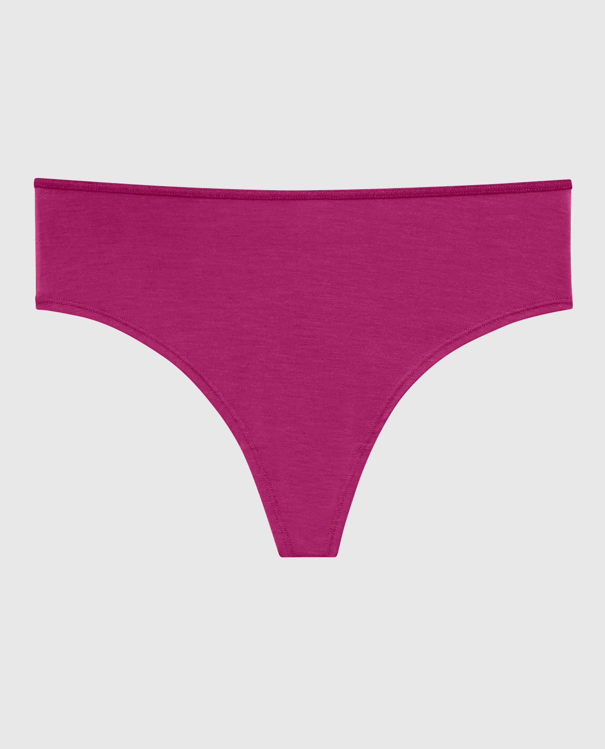 Ultrasoft High Leg Thong Panty in Outrageous Pink