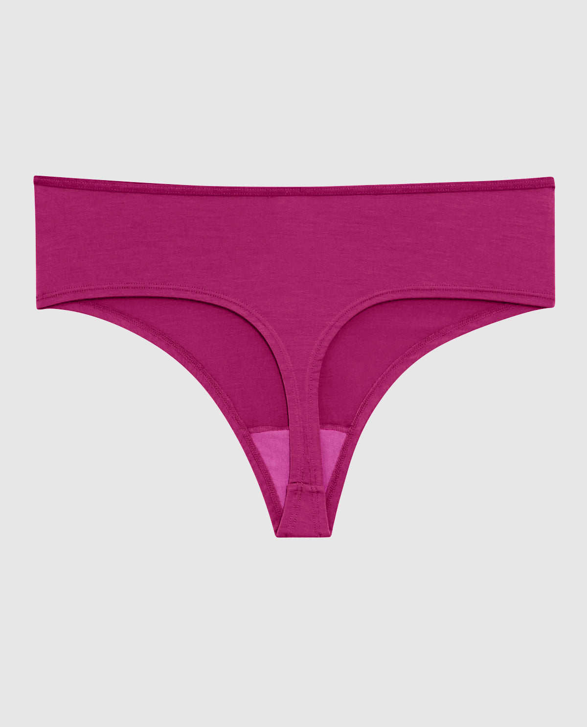 Ultrasoft High Leg Thong Panty in Outrageous Pink