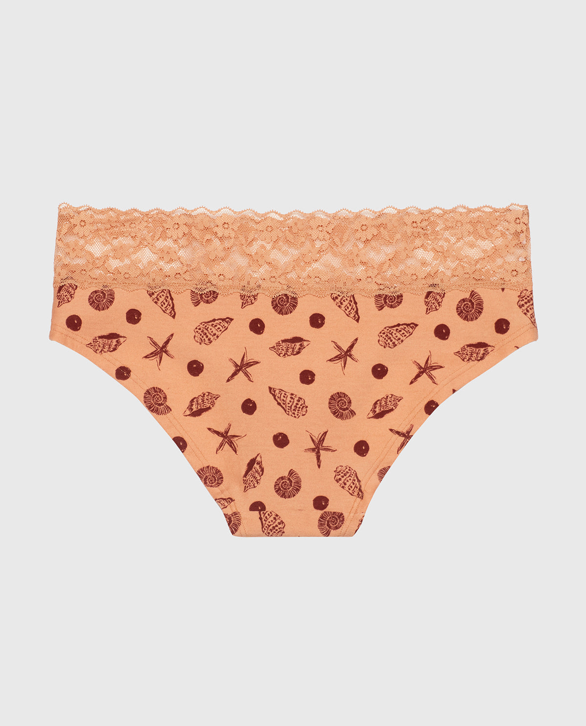 Hipster Panty with Lace Trim in She Sells Sea Shells