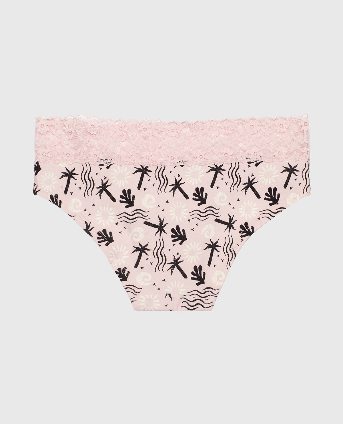 Hipster Panty with Lace Trim in Sand and Surf