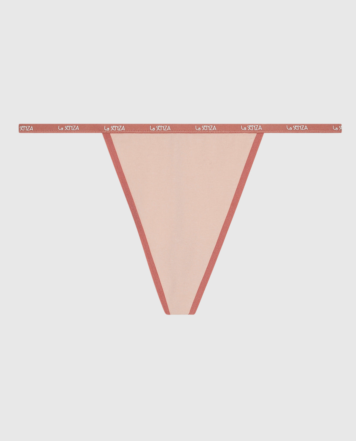 G-String Panty with Logo Trim in Peaceful Peach