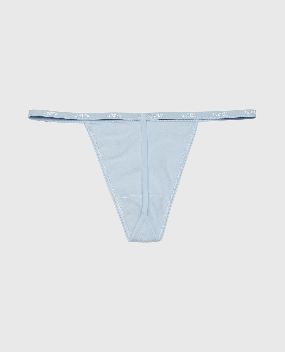 G-Sring Panty with Logo Trim in Subdued Blue