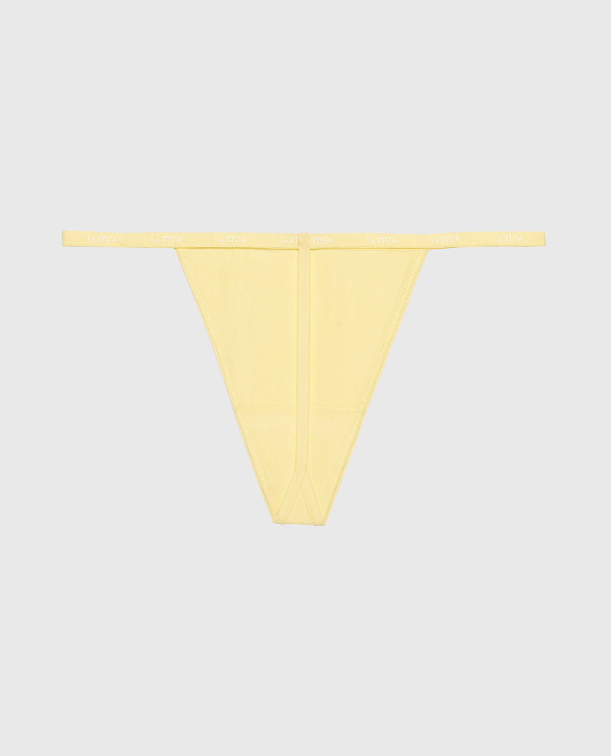 G-Sring Panty with Logo Trim in Mellow Yellow