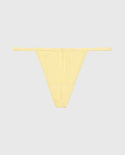 G-Sring Panty with Logo Trim in Mellow Yellow