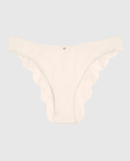 Cheeky Panty with Lace Back in Ivory Dawn