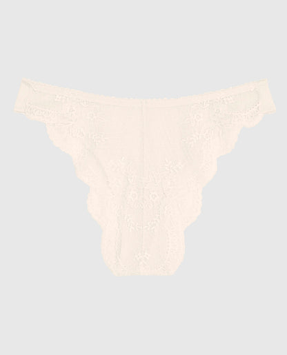 Cheeky Panty with Lace Back in Ivory Dawn