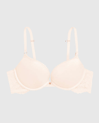 Push Up Bra with Lace Wing