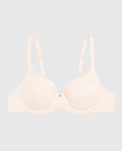 Lightly Lined Full Coverage Bra in Ivory Dawn