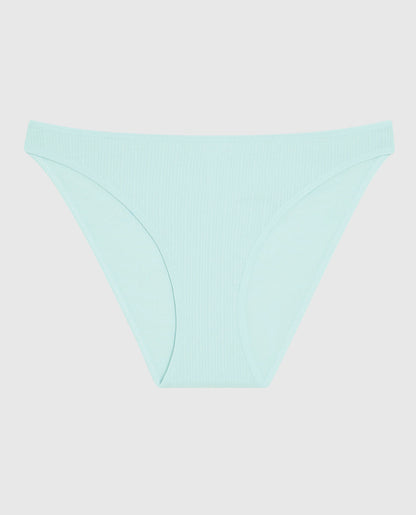 Ribbed Bikini Panty in Vista Blue