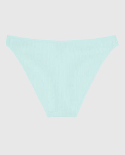 Ribbed Bikini Panty in Vista Blue
